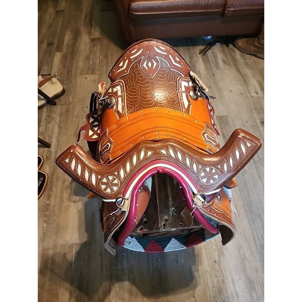 Vintage Brazilian Horse Saddle Selaria Estrela Jose Marques De Cosia